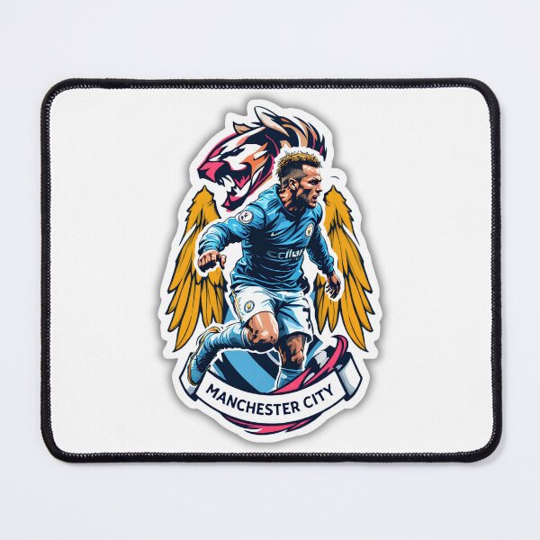 Item preview, Manchester City Football Fan Art | Soccer Legend Retro Sports Design designed and sold by Art Wave Studio.