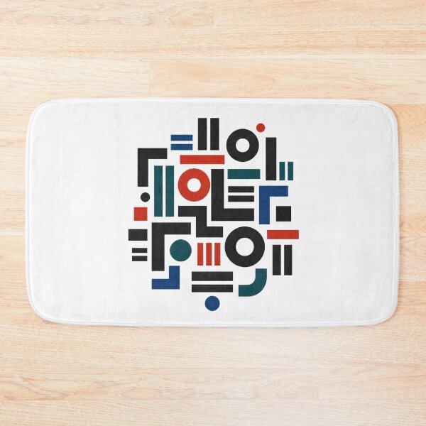 Item preview, Abstract Hangul Jamo Typography – Geometric Red, Black and Cream Art designed and sold by Dandihara.