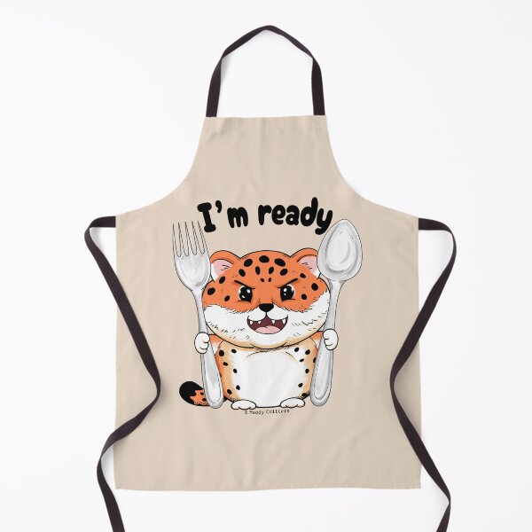 Item preview, Chubby Leopard I'm Ready Funny Hungry Animal Meme designed and sold by Moody Critters.