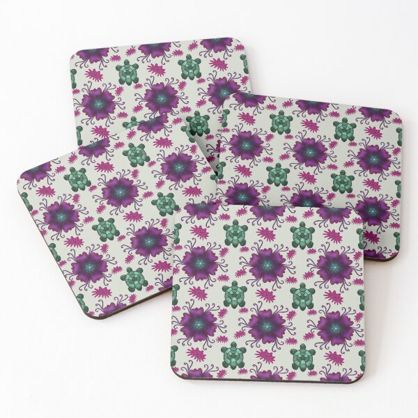 Item preview, Sea Turtle Floral Pattern | Tropical Purple Flowers Ocean Lover Nature Aesthetic T-Shirt  designed and sold by HopeAndHustle.