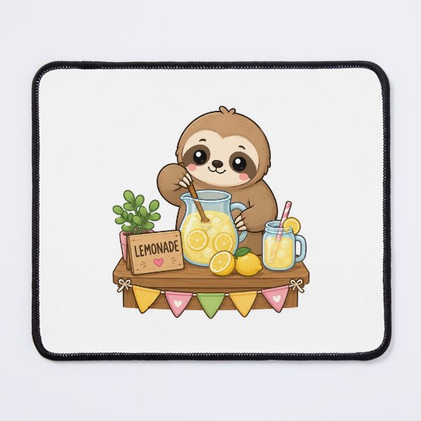 Item preview, Sloth Making Lemonade Sticker designed and sold by PawsGiggles.