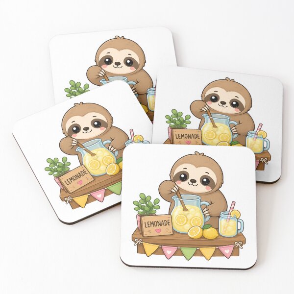 Item preview, Sloth Making Lemonade Sticker designed and sold by PawsGiggles.