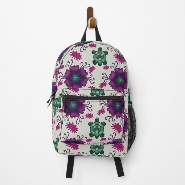 Item preview, Sea Turtle Floral Pattern | Tropical Purple Flowers Ocean Lover Nature Aesthetic T-Shirt designed and sold by HopeAndHustle.