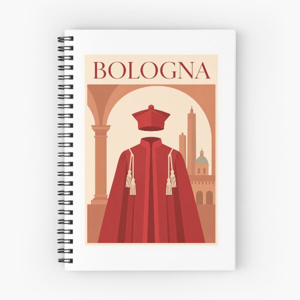 Item preview, Bologna Academic Gown Travel Poster designed and sold by Beyond Destinations.