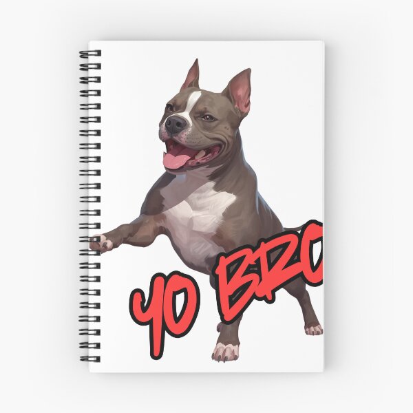 Item preview, Cool Pitbull Yo Bro Cartoon Illustration designed and sold by Krystek-Studio .
