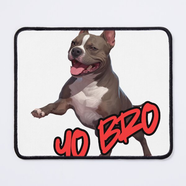 Item preview, Cool Pitbull Yo Bro Cartoon Illustration designed and sold by Krystek-Studio .