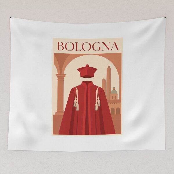 Item preview, Bologna Academic Gown Travel Poster designed and sold by Beyond Destinations.