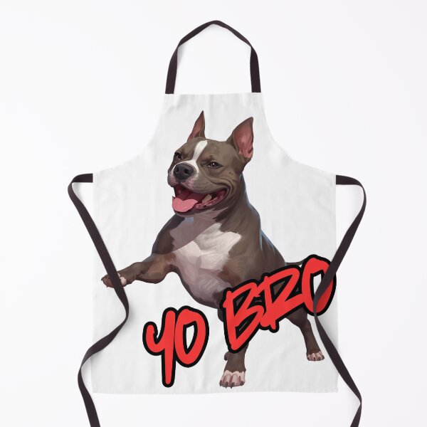 Item preview, Cool Pitbull Yo Bro Cartoon Illustration designed and sold by Krystek-Studio .