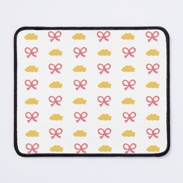 Item preview, Cute Coquette Pink Bow Golden Cloud Seamless Pastel Pattern designed and sold by Rehnair.