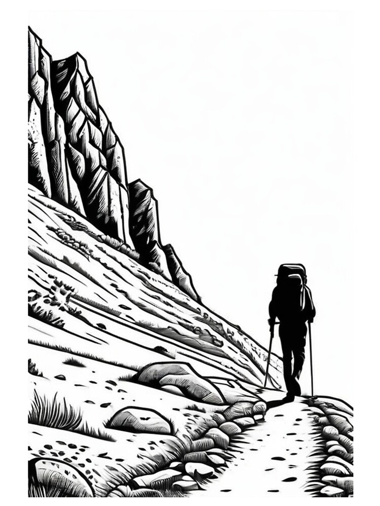 Thumbnail 5 von 5, A-Linien Kleid, Art - Mountain Figure, Graphic Exploration designt und verkauft von Reverso-Design.