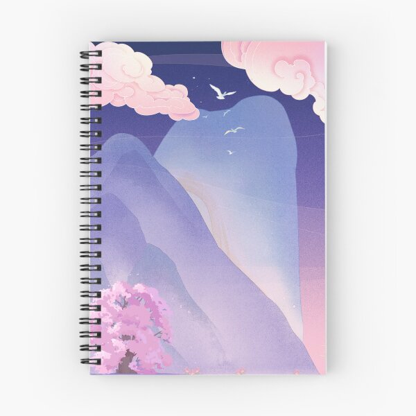Item preview, Vintage Oriental Blue Mountains Dreamy Anime Cloud Landscape designed and sold by Rehnair.