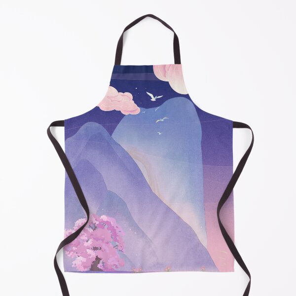 Item preview, Vintage Oriental Blue Mountains Dreamy Anime Cloud Landscape designed and sold by Rehnair.