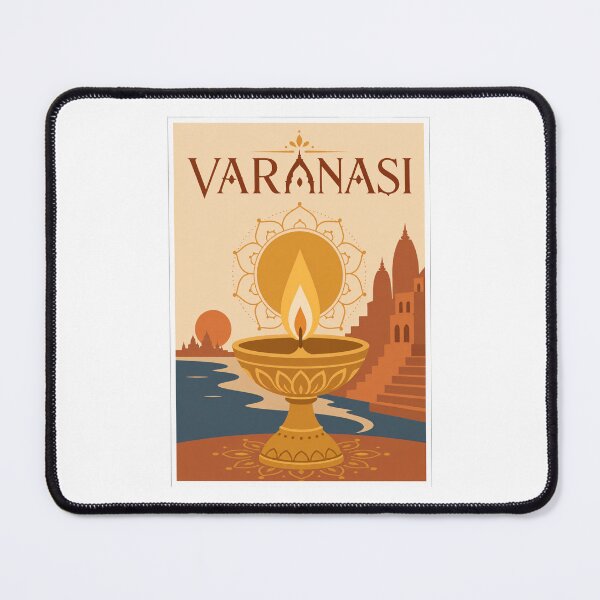 Item preview, Varanasi Diya Travel Poster designed and sold by Beyond Destinations.
