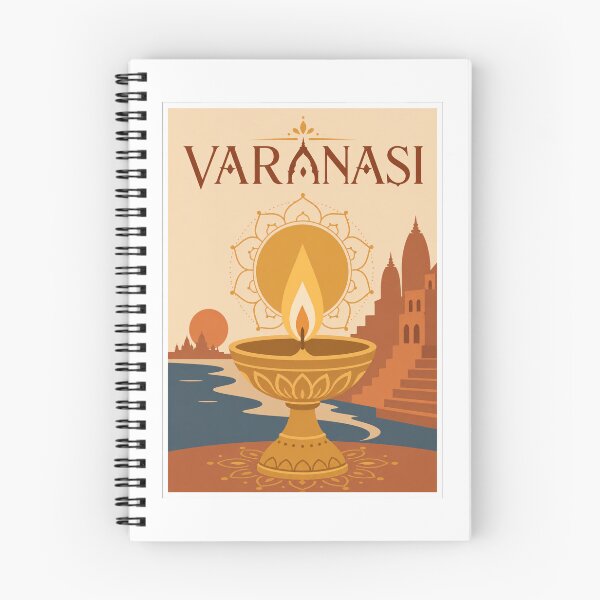 Item preview, Varanasi Diya Travel Poster designed and sold by Beyond Destinations.
