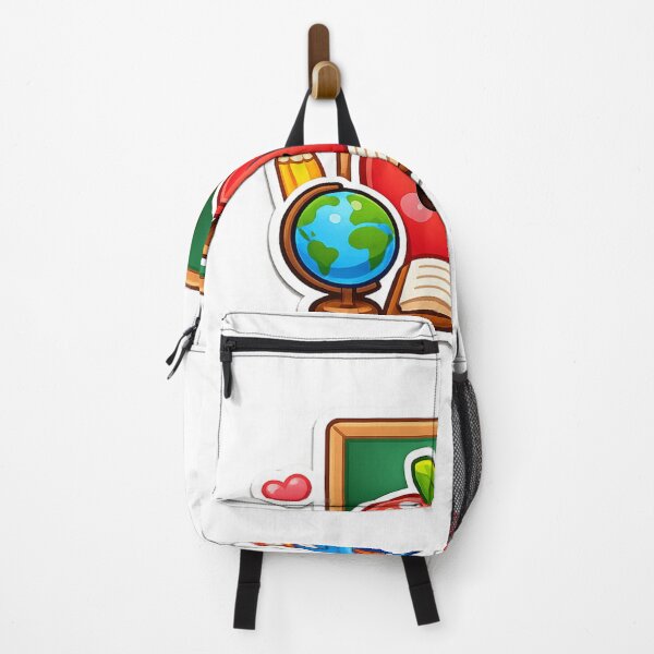 Item preview, Cute Kawaii Apple Teacher | Happy Apple with Books, Globe & Classroom Supplies | Back to School Gift designed and sold by Pixanova.