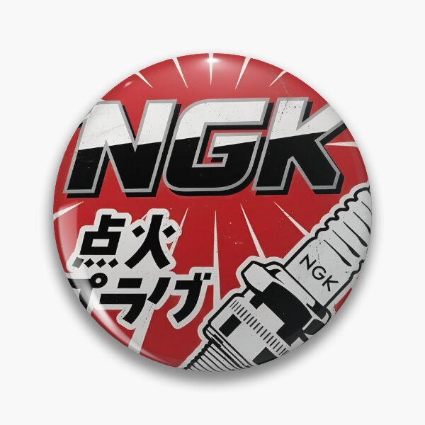 Item preview, Distressed Japanese Engine Part Badge designed and sold by PlanetSerpo.