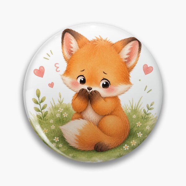 Item preview, Cute Shy Fox Sticker designed and sold by Snikdha.