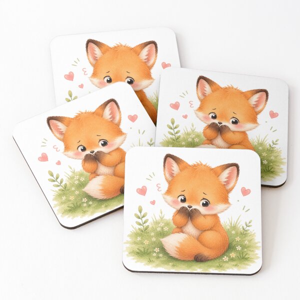 Item preview, Cute Shy Fox Sticker designed and sold by Snikdha.