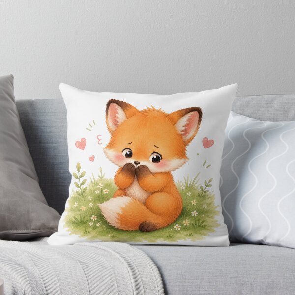 Item preview, Cute Shy Fox Sticker designed and sold by Snikdha.