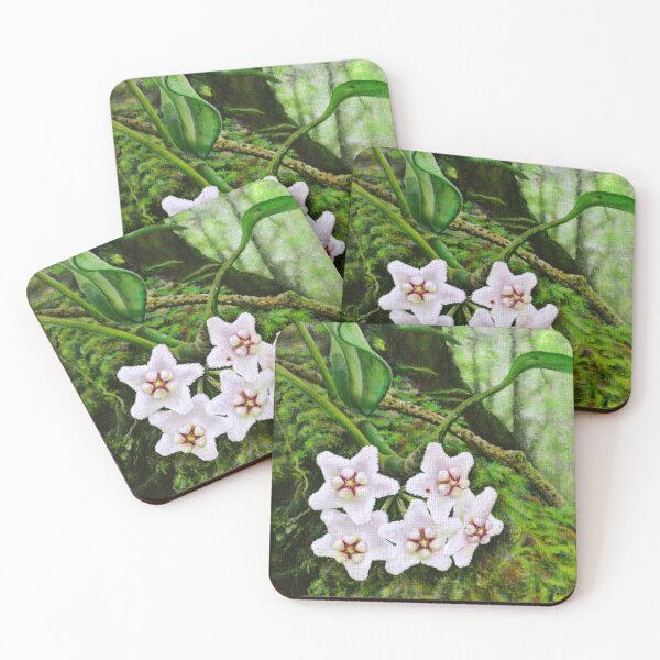 Item preview, White Hoya Botanical Flower Illustration designed and sold by Anna Ratkevich.