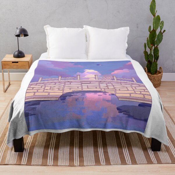 Item preview, Vintage Asian Moon Bridge Dreamy Anime Cloud Landscape designed and sold by Rehnair.