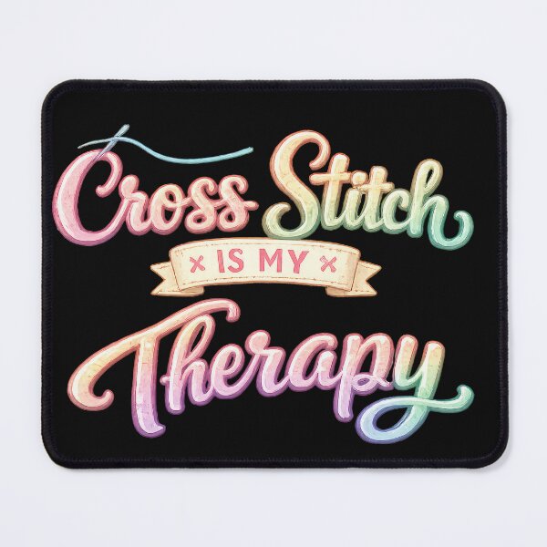 Item preview, Cross Stitch Is My Therapy 01 designed and sold by Elisabeth Lucas.