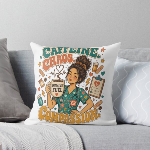 Item preview, Caffeine‑Fueled ER Nurse designed and sold by Mindful56.