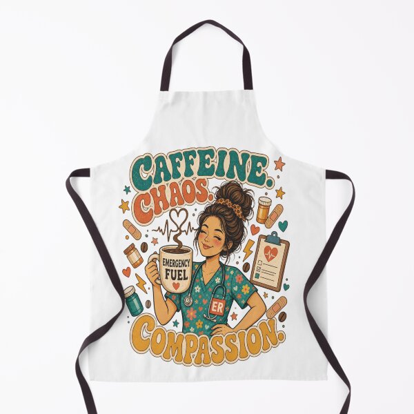 Item preview, Caffeine‑Fueled ER Nurse designed and sold by Mindful56.