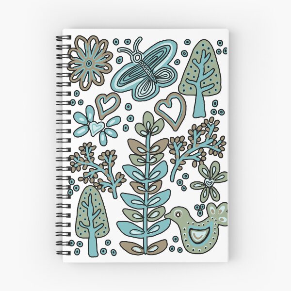 Item preview, Retro Nature Folk Art Scandi Inspired designed and sold by MeadowsAndInk.
