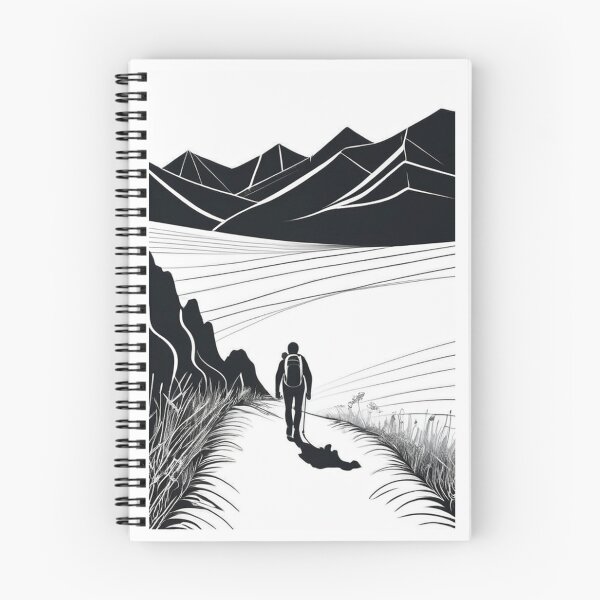Item preview, Art - Mountain Hiker, Stylized Naturalistic Landscape designed and sold by Reverso-Design.