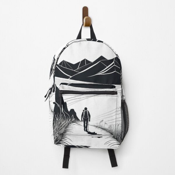 Item preview, Art - Mountain Hiker, Stylized Naturalistic Landscape designed and sold by Reverso-Design.