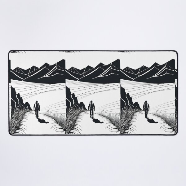 Item preview, Art - Mountain Hiker, Stylized Naturalistic Landscape designed and sold by Reverso-Design.