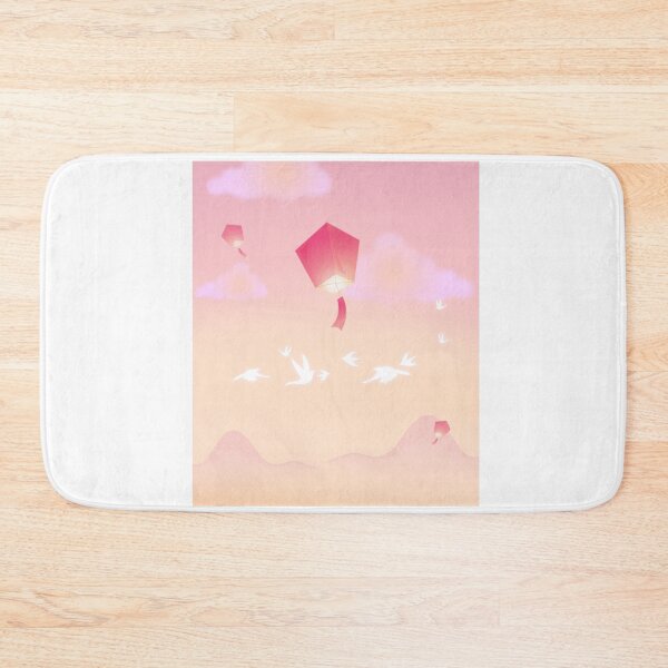 Item preview, Dreamy Sky Lanterns Floating Pastel Aesthetic Landscape designed and sold by Rehnair.