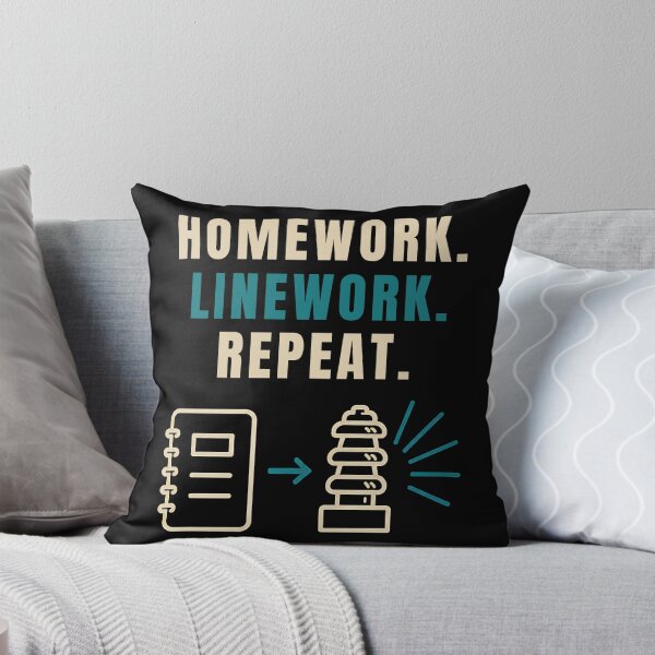 Item preview, Homework Linework Repeat – Funny Lineman Back to School Design designed and sold by RusticMeadow.
