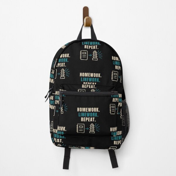Item preview, Homework Linework Repeat – Funny Lineman Back to School Design designed and sold by RusticMeadow.