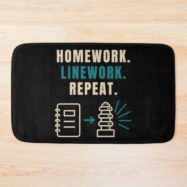 Item preview, Homework Linework Repeat – Funny Lineman Back to School Design designed and sold by RusticMeadow.