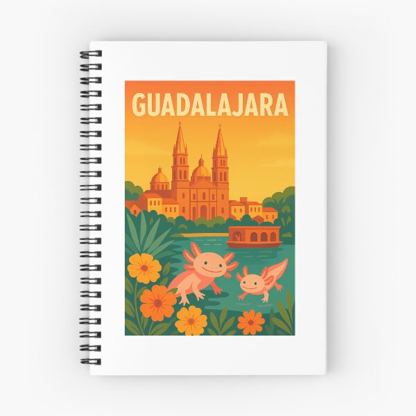 Item preview, Guadalajara Cathedral Axolotls Retro Mexican Travel designed and sold by banisters.