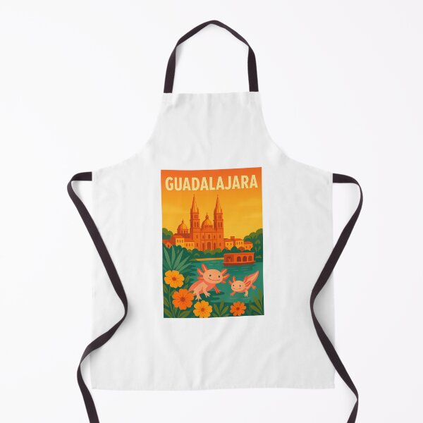 Item preview, Guadalajara Cathedral Axolotls Retro Mexican Travel designed and sold by banisters.