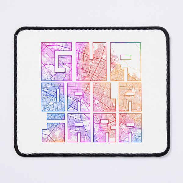 Item preview, Guadalajara City Map Of Jalisco Mexico - Colorful designed and sold by banisters.