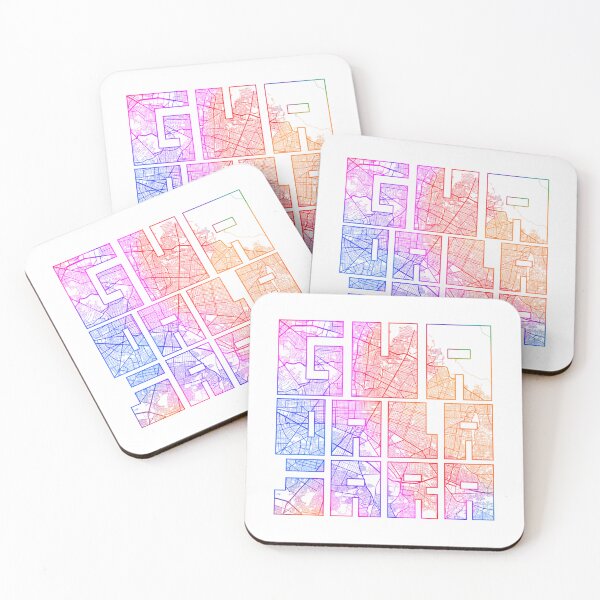 Item preview, Guadalajara City Map Of Jalisco Mexico - Colorful designed and sold by banisters.