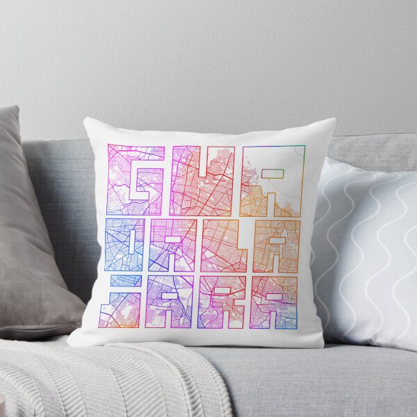 Item preview, Guadalajara City Map Of Jalisco Mexico - Colorful designed and sold by banisters.