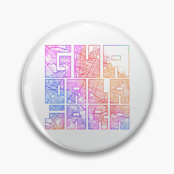 Item preview, Guadalajara City Map Of Jalisco Mexico - Colorful designed and sold by banisters.