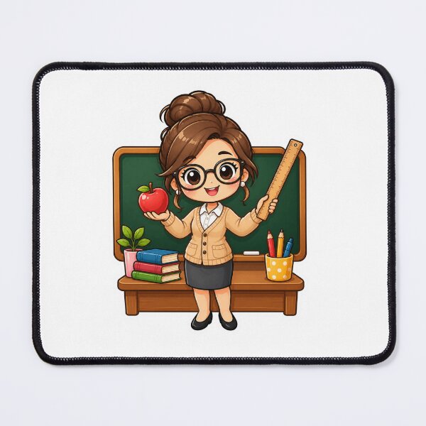 Item preview, Cute Kawaii Teacher | Adorable Teacher Gift | Back to School Cartoon Teacher | Apple & Classroom designed and sold by Pixanova.