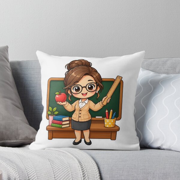 Item preview, Cute Kawaii Teacher | Adorable Teacher Gift | Back to School Cartoon Teacher | Apple & Classroom designed and sold by Pixanova.