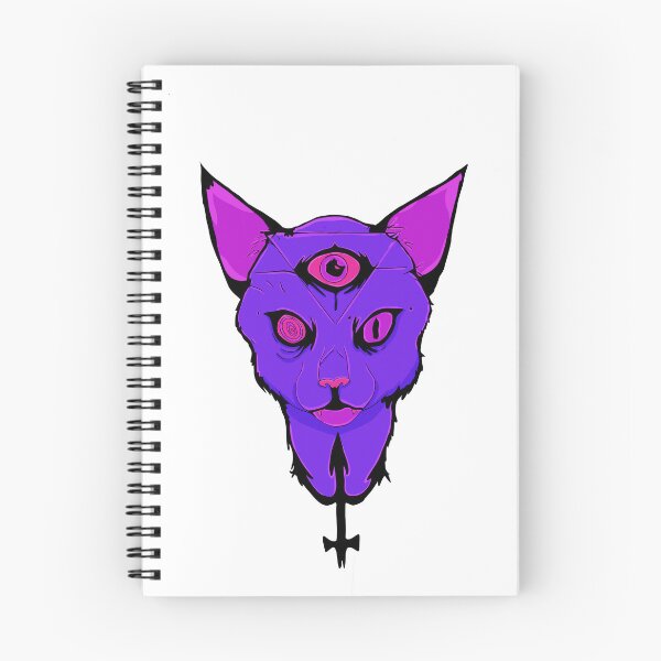 Item preview, Trippy Third Eye Cat - Psychedelic Purple Feline designed and sold by TideboundStudios.