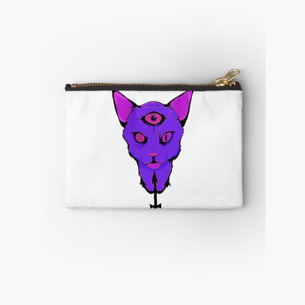 Item preview, Trippy Third Eye Cat - Psychedelic Purple Feline designed and sold by TideboundStudios.