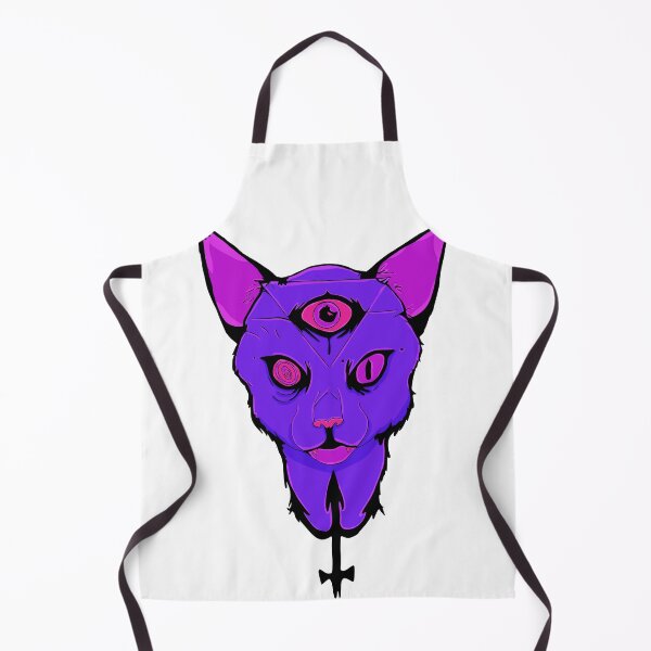 Item preview, Trippy Third Eye Cat - Psychedelic Purple Feline designed and sold by TideboundStudios.
