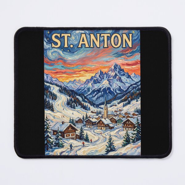 Item preview, St. Anton Austria Ski Ski Travel Art designed and sold by dudelinart.