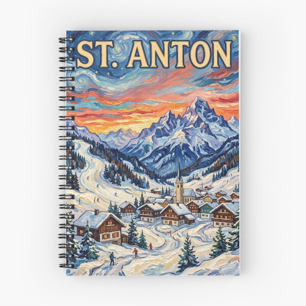 Item preview, St. Anton Austria Ski Ski Travel Art designed and sold by dudelinart.