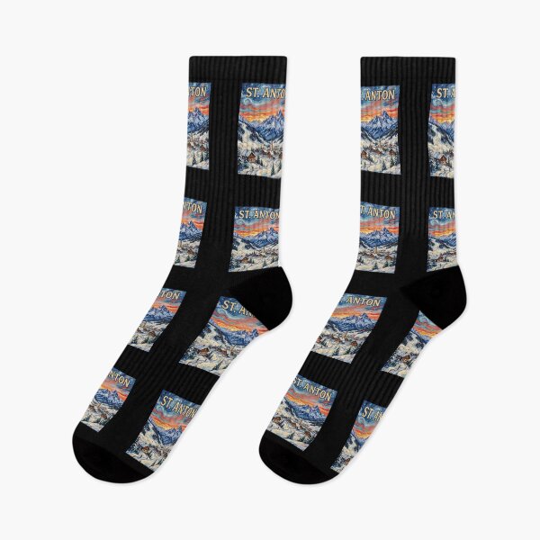 Item preview, St. Anton Austria Ski Ski Travel Art designed and sold by dudelinart.